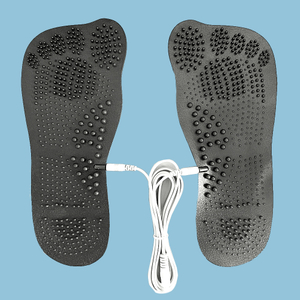 Conductive silicone foot pads for foot massager